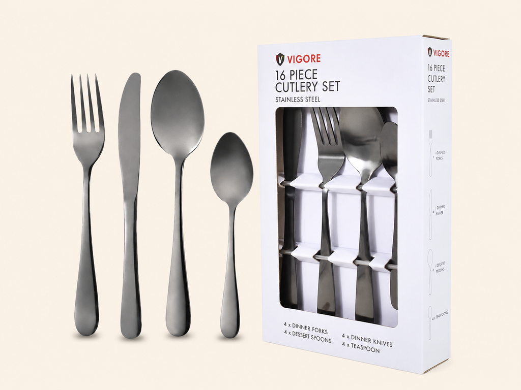 Set de Cubiertos 16 piezas — Acero Inoxidable