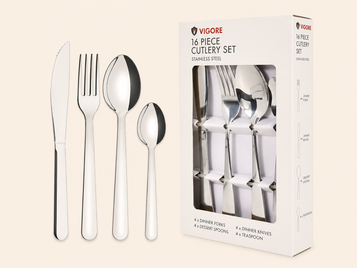 Set de Cubiertos 16 piezas — Acero Inoxidable
